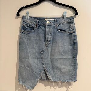 MOTHER tomcat Light Blue Denim Skirt